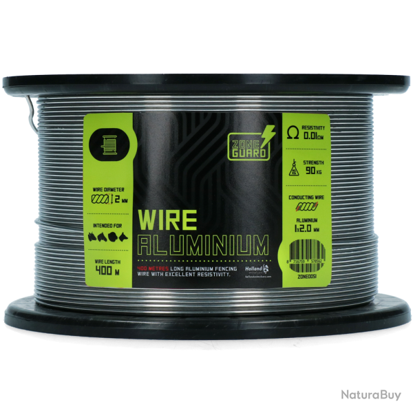 ZoneGuard Wire BASIC aluminium 2 mm 400 m - Ref ZONE0051 - EAN 8716759578562 - Livraison rapide