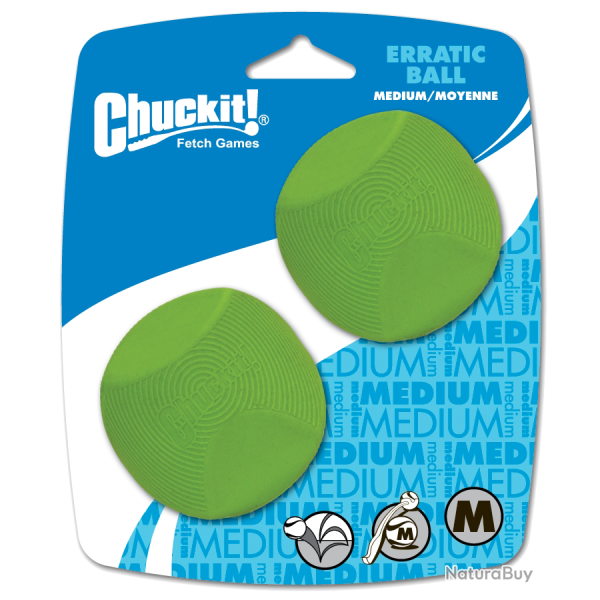 Chuckit! Erratic Ball - Ref CHUC20120 - EAN 0660048201205 - Livraison rapide