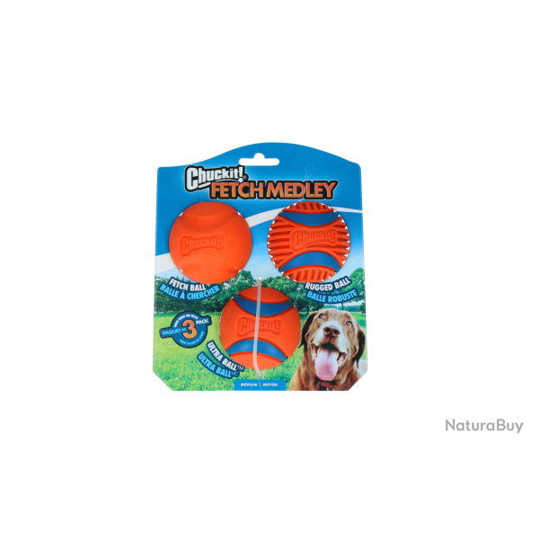 Chuckit! Fetch Medley Gen 3 - Ref CHUC47089 - EAN 0029695470899 - Livraison rapide