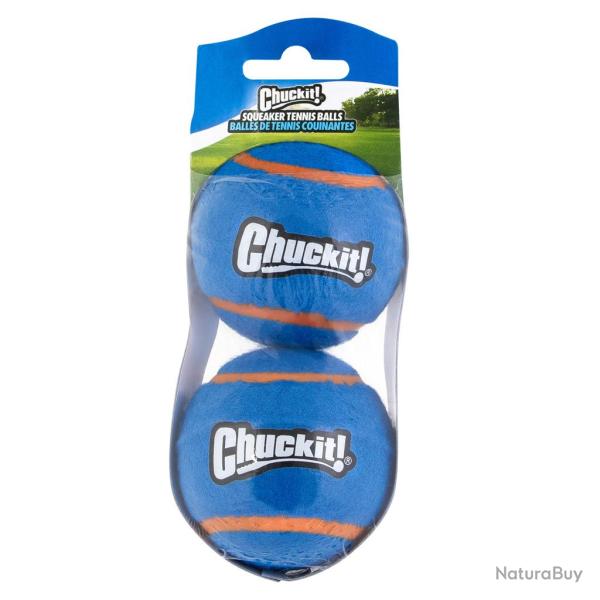 Chuckit! Squeaker Tennis Balls - Ref CHUC61037 - EAN 0029695610370 - Livraison rapide