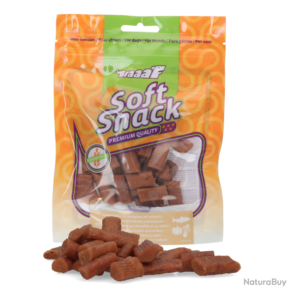 Braaaf Soft Snack with Salmon, pumpkin and sellery - Ref BRAA500118 - EAN 8718444631682 - Livraison