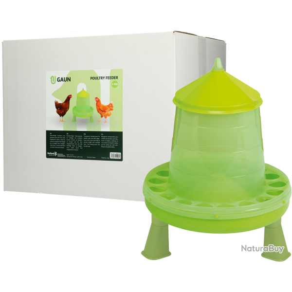 Gaun Poultry Feeder with Legs Green Lemon - Ref GAUN11152 - EAN 8435039002282 - Livraison rapide