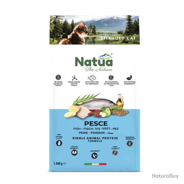 Natua Dry Sterilized Cat Fish - Ref NATU06215 - EAN 8057507371432 - Livraison rapide