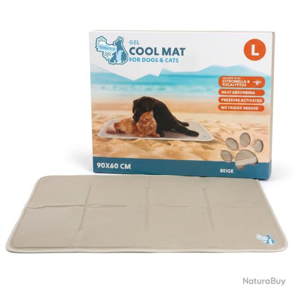 Coolpets Gel Cooling Mat Beige - Ref COOL0263L - EAN 8716759664678 - Livraison rapide