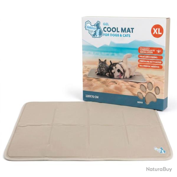 Coolpets Gel Cooling Mat Beige - Ref COOL0263XL - EAN 8716759664647 - Livraison rapide