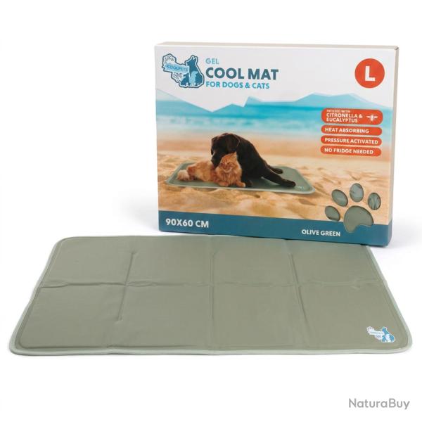 Coolpets Gel Cooling Mat Olive Green - Ref COOL0264L - EAN 8716759664630 - Livraison rapide