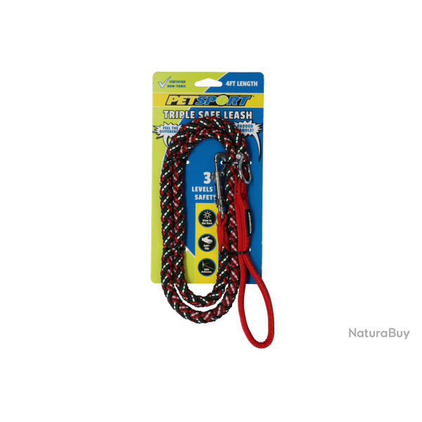 Petsport Triple Safe Leash - Ref PETS50042 - EAN 0713080500420 - Livraison rapide
