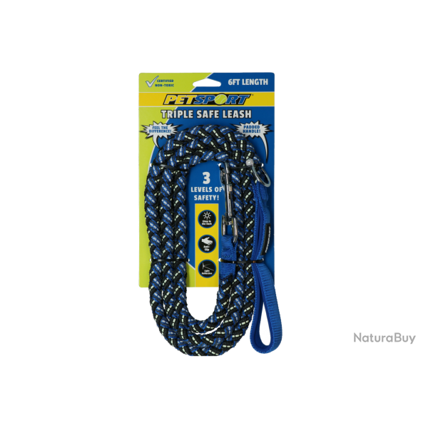 Petsport Triple Safe Leash - Ref PETS50044 - EAN 0713080500444 - Livraison rapide