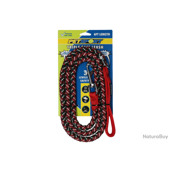 Petsport Triple Safe Leash - Ref PETS50046 - EAN 0713080500468 - Livraison rapide