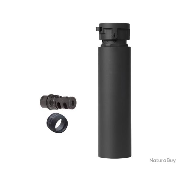 Silencieux Ase Utra SL7I - Calibre 30 - Montage Borelock + frein de bouche - Cerakote noir - M18x1.5