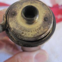 AUTENTIQUE  POIRE A POUDRE "DIXON and SONS  PATENT -PERIODE 1850/1870 PRE ET POST GUERRE DE SECCESSI