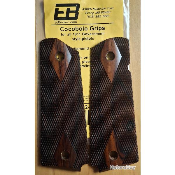 Plaquettes Grips 1911 Cocobolo ED BROWN