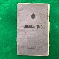 LIVRET MILITAIRE ALLEMAND WW1