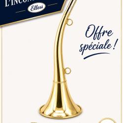 Trompe Ronde Cintr&eacute;e Pavillon 45 cm polie "DIANE 45" - Embout Magnum