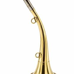 Trompe Ronde Cintr&eacute;e Pavillon 45 cm polie "DIANE 45" - Embout Magnum