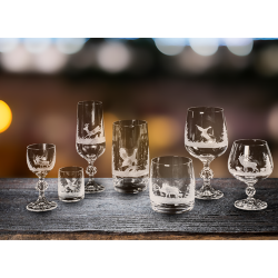 S&eacute;rie &laquo; Claudia &raquo; de verres en cristal de qualit&eacute; sup&eacute;rieure - Ref 21107-02 - Cadeau th&egrave;me chasse