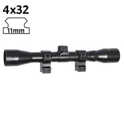 Lunette de vis&eacute;e 4x32 pour arbal&egrave;tes rail 11mm