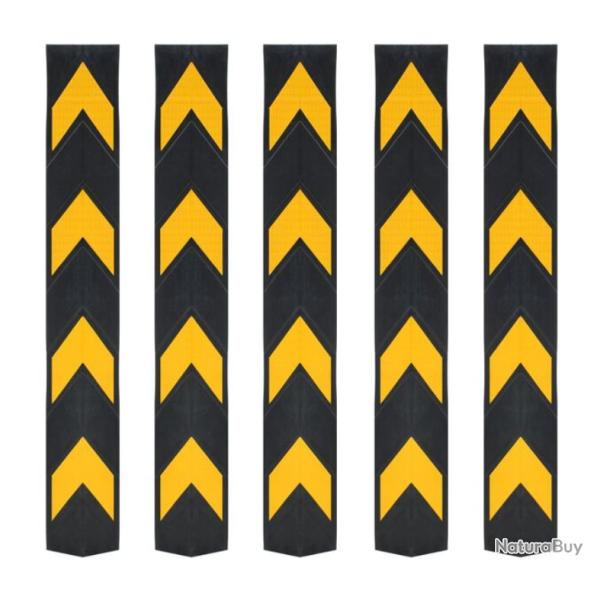 Corni�res protection caoutchouc 80 cm r�fl�chissantes haute visibilit� 5 pcs