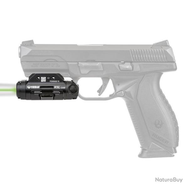 Lampe tactique X5L Gen3 avec laser vert et cam�ra HD VIRIDIAN