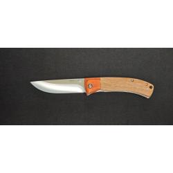 Couteau pliant JKR788 - Manche bois de zebrano & bois de pakka - Lame inox 8 cm
