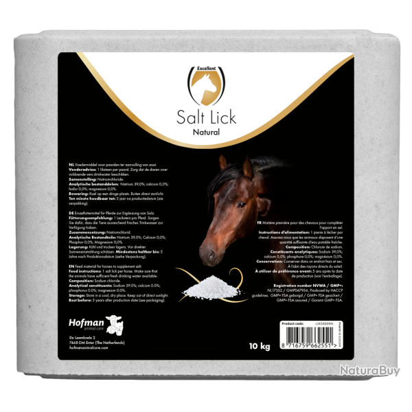 Excellent Horse Salt Lick Naturel - Ref LIKS0009N - EAN 8716759662551 - Livraison rapide