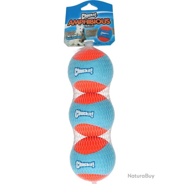 Chuckit! Amphibious Fetch Balls 3-pack - Ref CHUC32355 - EAN 0029695323553 - Livraison rapide
