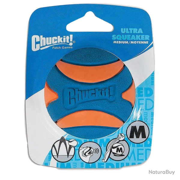 Chuckit! Ultra Squeaker Ball - Ref CHUC52068 - EAN 0029695520686 - Livraison rapide