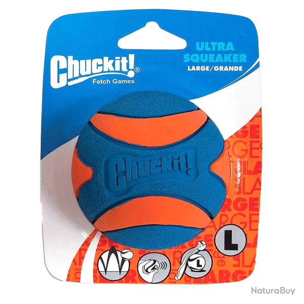 Chuckit! Ultra Squeaker Ball - Ref CHUC52069 - EAN 0029695520693 - Livraison rapide