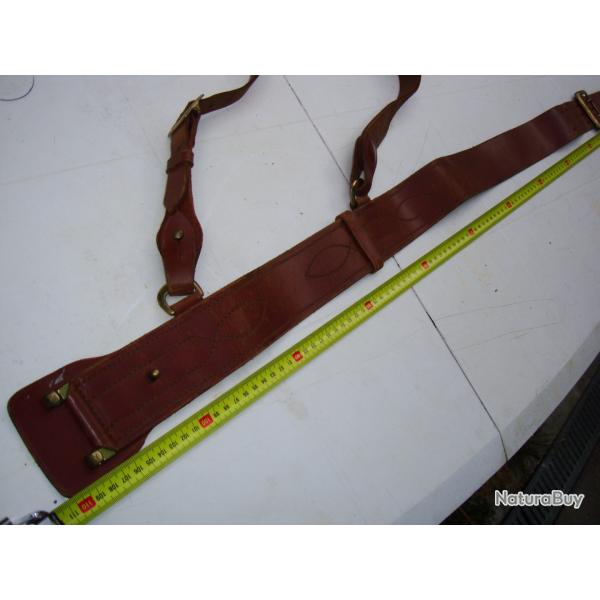 CEINTURON+BRELAGE CUIR ANNEE 35/40