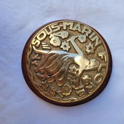 Rare tape de bouche Sous-marin FLORE S645 - Bronze - Marine Nationale - Collection