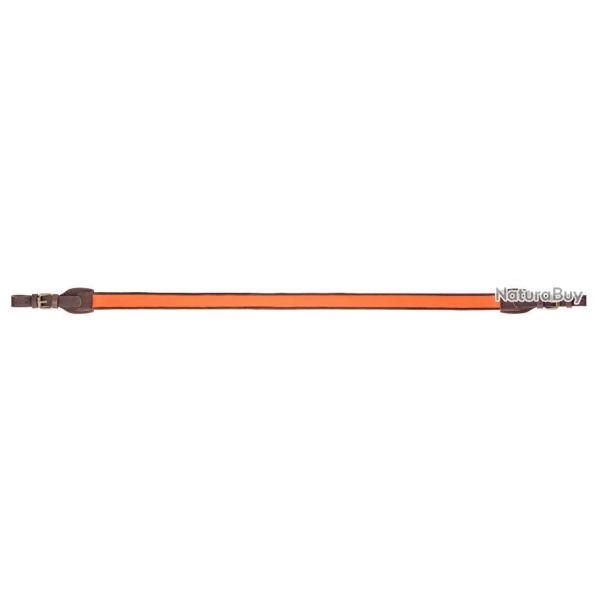 BRETELLE CARABINE EN CUIR ORANGE ANTI-DERAPANTE - COUNTRY SELLERIE