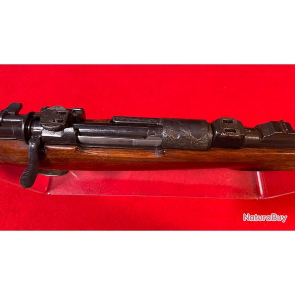 CARABINE MAUSER : MOD. KARABINER 98A, GRAV�E, CALIBRE 8X57 JRS, BON ETAT, MONTAGE � CROCHET.