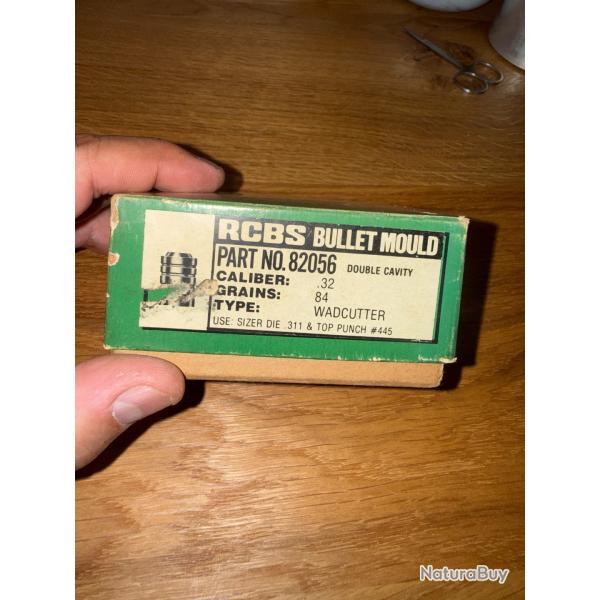 MOULE A BALLE RCBS REF: 82056  CALIBRE 32   84 GRS wadcutter