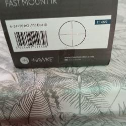 Lunette Hawke Fast Mount 6-24 x 50 AO