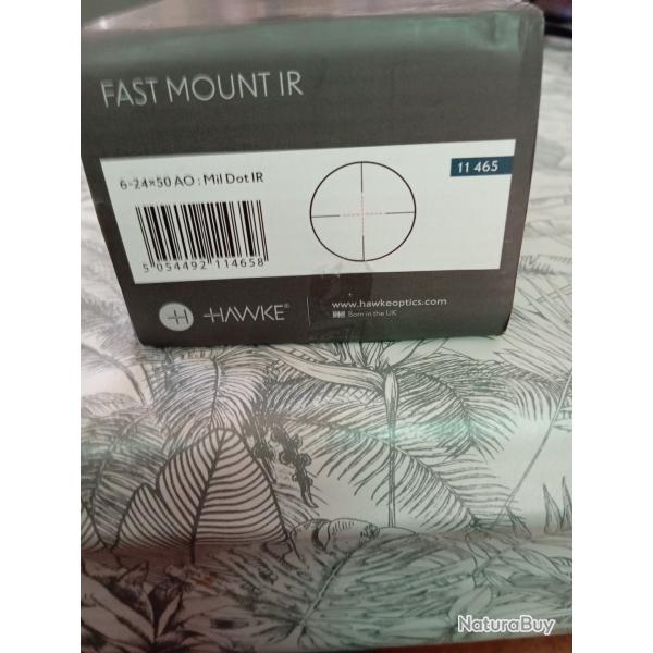 Lunette Hawke Fast Mount 6-24 x 50 AO