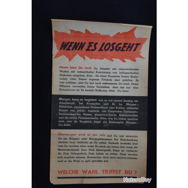 TRACT AMERICAIN ZG 82K-DEBARQUEMENT NORMANDIE-1944-LIBERATION-REDDITION DES TROUPES ALLEMANDES