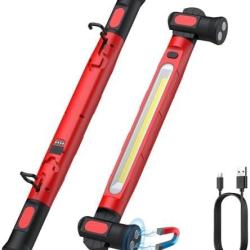 Lampe de Travail LED Rechargeable 6000 mAh 3000 LM Lampes d'Inspection avec Aimant et Crochet Lampe