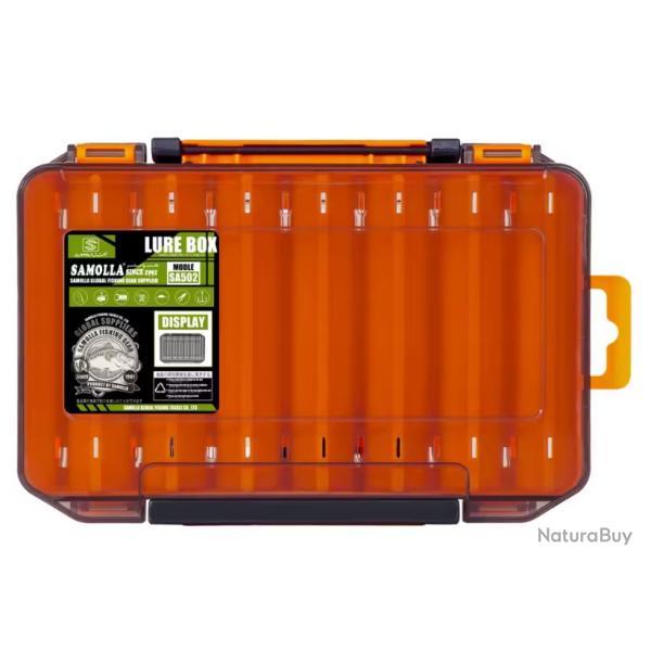 Bo�te � Leurres P�che Double Face �tanche Large  19 � 10,5 cm Orange