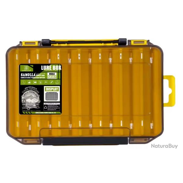 Bo�te � Leurres P�che Double Face �tanche Large  19 � 10,5 cm Jaune