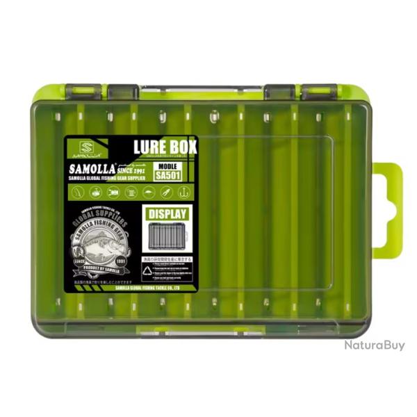Bo�te � Leurres P�che Double Face �tanche Small 13,5 � 8,5 cm Vert