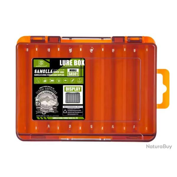 Bo�te � Leurres P�che Double Face �tanche Small 13,5 � 8,5 cm Orange