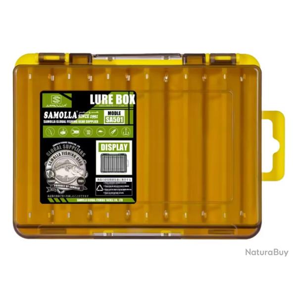 Bo�te � Leurres P�che Double Face �tanche Small 13,5 � 8,5 cm Jaune