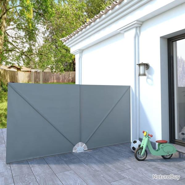 Auvent lat�ral pliable de terrasse Gris 300 x 150 cm
