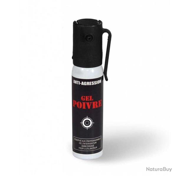 Spray a�rosol lacrymog�ne anti-agression T.O.E gel poivre 25 ml