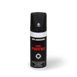 Spray a&eacute;rosol lacrymog&egrave;ne anti-agression T.O.E gel poivre 50 ml