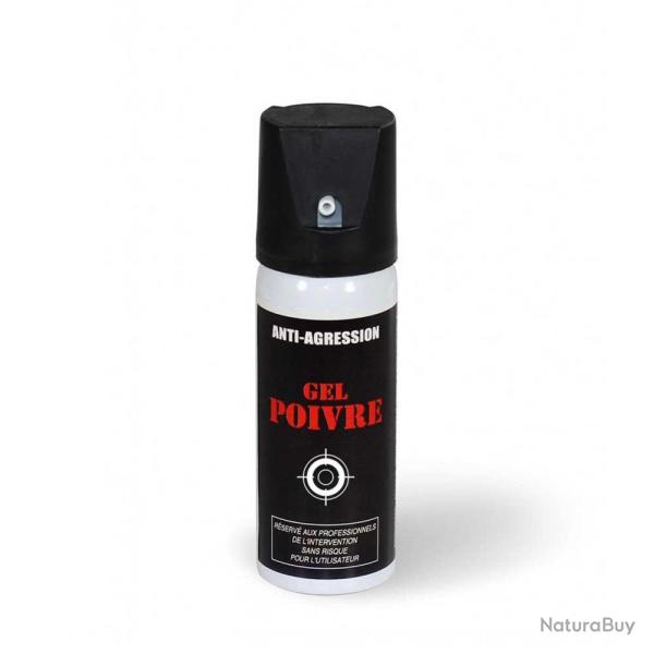 Spray a�rosol lacrymog�ne anti-agression T.O.E gel poivre 50 ml