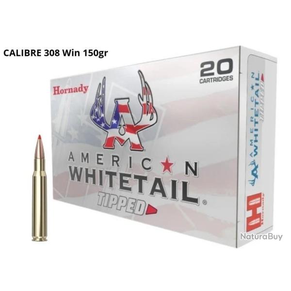 MUNITIONS HORNADY AWT CALIBRE 308 WIN SST 150gr - 9.7g x20