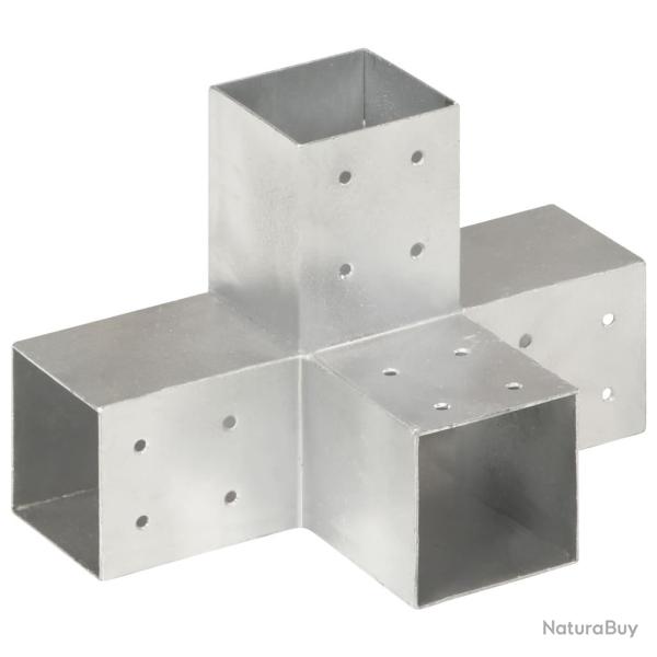 Connecteur de poteau Forme en X M�tal galvanis� 81x81 mm