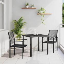 Ensemble de salle &agrave; manger pour 3 pcs Noir