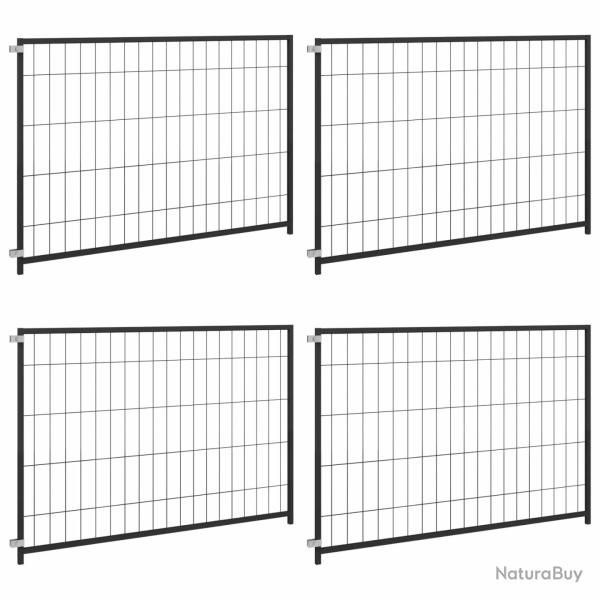 Cage pour animaux sans porte Noir 300 x 100 x 70 cm Acier